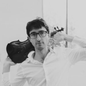 Photographie portrait de Olivier Rabet, professeur de violon